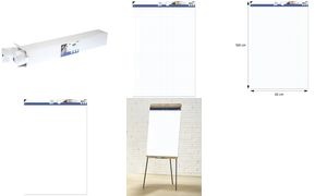 kangaro Flipchart-Block, 50 Blatt, 80 g/qm, blanko/kariert