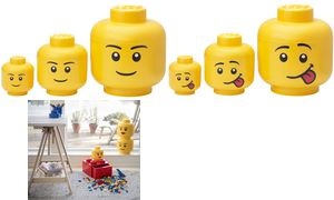 LEGO Aufbewahrungskopf-Set STORAGE HEAD SILLY, 3-teilig