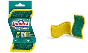 Spontex Reinigungsschwamm Flex & Wash, 2er Pack