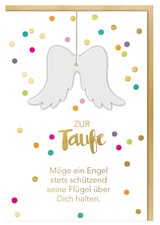 SUSY CARD Taufkarte "Engelsflügel"