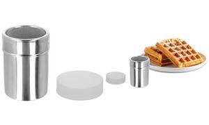 metaltex Puderzucker-/Kakao-Streudose, Inox, silber