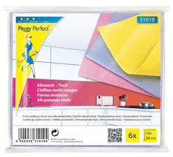 Peggy Perfect Vlies-Allzwecktuch, 6er Pack