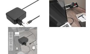 DIGITUS Notebook-Ladegerät USB-C, 100 Watt GaN, schwarz