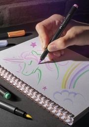 FABER-CASTELL Fasermaler Black Edition Pastell, 6er Etui
