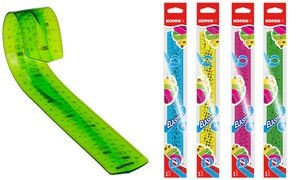 Kores Flachlineal Elastik, 150 mm, Kunststoff, bruchfest