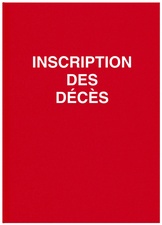 ELVE Registre "Inscription des décès", 320 x 250 mm