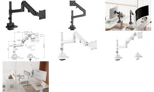 DIGITUS Monitorhalterung, Tragkraft: 27 kg, schwarz