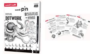 uni-ball DOTWORK-Starterset uni pin, 9er Koffer