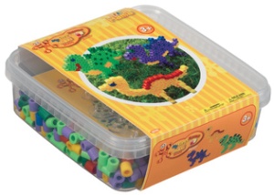Hama Bügelperlen maxi + Stiftplatte "Dinosaurier", in Box