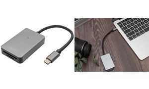 DIGITUS USB-C High Speed Kartenlesegerät, 2 Port, dunkelgrau