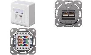 DIGITUS Aufputzdose Kat.5e, Klasse D, 2 x RJ45, geschirmt