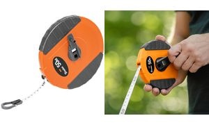 Bradas Glasfaser-Rollbandmaß mit Kurbel, Länge: 50 m