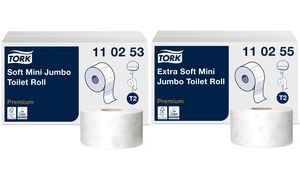 TORK Minirollen-Toilettenpapier Jumbo, 3-lagig, weiß, 120 m