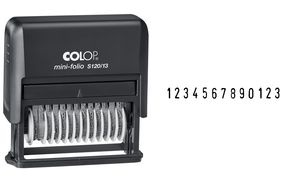 COLOP Ziffernstempel Mini Folio S120/13, 13-stellig, schwarz