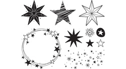 HEYDA Motivstempel-Set "Xmas Patches", in Klarsicht-Box