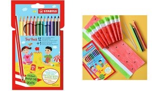 STABILO Dreikant-Buntstifte Trio dick, 12+1 Promo-Etui
