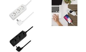 LogiLink Steckdosenleiste, 3-fach, ohne Schalter, weiß