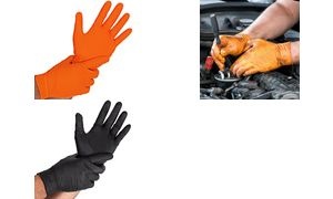 HYGOSTAR Nitril-Handschuh DIAMOND GRIP, M, orange