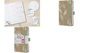 sigel Taschenkalender Jolie Pure 2026 "Sparkle Leaves", A6