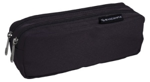 EXACOMPTA Schlamper-Etui Recycling, 2 Fächer, schwarz
