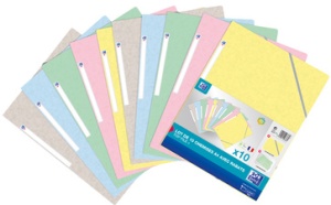 Oxford Eckspannermappe Top File+, Pastell, 10er Pack