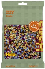 Hama Bügelperlen Bio midi, "Mix 10 Farben", 1.000er Beutel