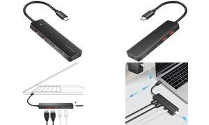 LogiLink USB 3.2 Ultra-Slim-Hub, 4-Port, 2x USB-A, 2x USB-C