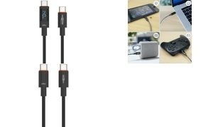 ANSMANN Daten- & Ladekabel mit Display, USB-C - USB-C, 1,2 m