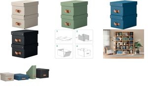 LEITZ Aufbewahrungsbox-Set Puro, Karton, 7 Liter, nachtblau