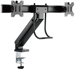 LogiLink Doppel-Monitorarm mit Handgriff, Armlänge: 445 mm