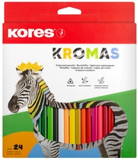 Kores Dreikant-Buntstifte "Kromas", 24er Karton-Etui