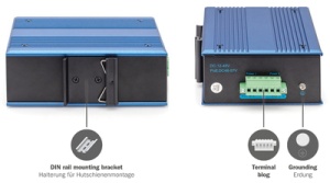 DIGITUS Industrial Gigabit Ethernet Switch, 4+2 Port