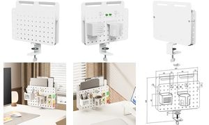 LogiLink Lochplatten-Organizer, für Klemmmontage, weiß