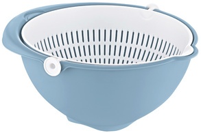 keeeper 2in1 Schüssel-Sieb "stella", groß, nordic-grey