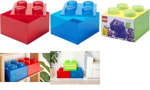 LEGO Aufbewahrungsstein STORAGE BRICK 4 TOP LID, rot