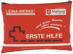 LEINA Mobiles Erste-Hilfe-Set, 24-teilig, Nylon, rot