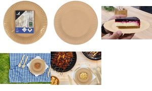 kangaro Papp-Teller, rund, Durchmesser: 230 mm, braun