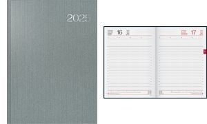 rido idé Buchkalender "Conform Visicron", 2025, silber