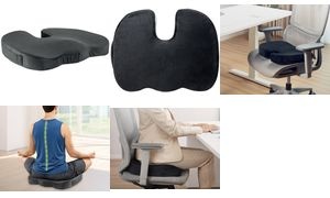 LogiLink Orthopädisches Sitzkissen, schwarz