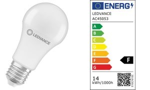 LEDVANCE LED-Lampe CLASSIC A DIM, 14 Watt, E27, matt