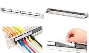 DIGITUS 19" Modulares Patch Panel, 1 HE, 24-Port, silber