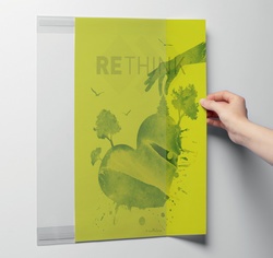 DURABLE Infohalter rPET, DIN A3, selbstklebend, transparent