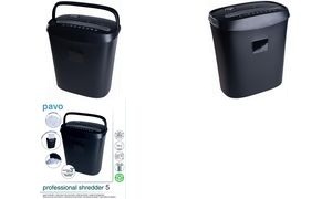 pavo Aktenvernichter Crosscut 5, Partikel 4 x 38 mm, schwarz