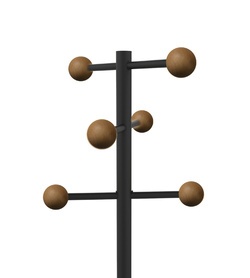 UNiLUX Garderobenständer WELCOME WOOD, 6 Haken, schwarz