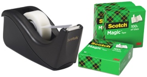 3M Scotch Tischabroller C60, silber, bestückt, Promotion