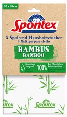 Spontex Spül- und Haushaltstuch Bambus, 5er Pack