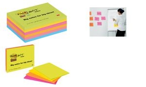Post-it Meeting Notes Super Sticky, 152 x 101 mm, 4-farbig