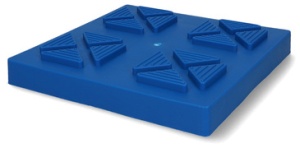 cartrend Caravan-Basisplatten für Stützböcke, blau, 4er Set
