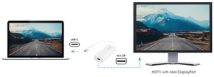 LogiLink USB-C - Mini DisplayPort Adapterkabel, weiß