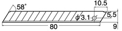 NT Cutter Ersatzklingen BA-300, Breite: 9 mm, silber